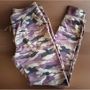 Zyia Active Camo Jogger Pants Women Mauve Purple Stretch Athleisure EUC